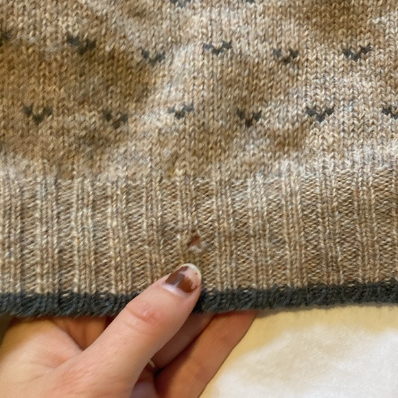 Vintage Woolrich large beige/taupe and sage green cardigan - Picture 5 of 8